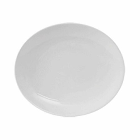 TUXTON CHINA Vitrified China Platter Porcelain White - 11.5 x 9.86 in. - 1 Dozen VPH-114